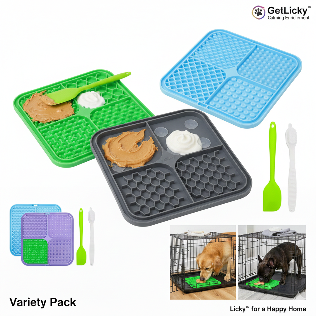 Licky™ Calming Enrichment Mat - Anti-Anxiety Dog Licking Pad (2-Pack)